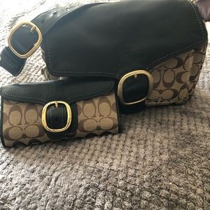 Coach Soho bag with matching Coach wallet